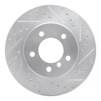 R1 Concepts EDZ-31046R Brake Rotor Drilled and Slotted Silver
